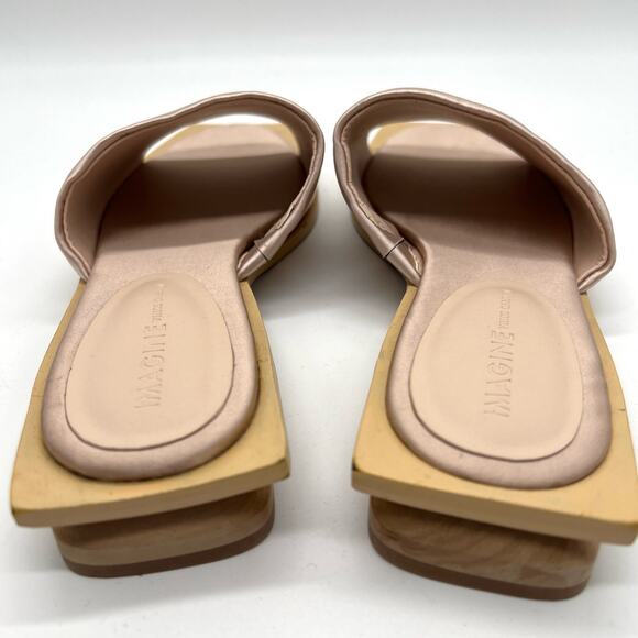 VINCE CAMUTO Imagine Satin Slide Sandal Womens 7 Blush Pink Quilted Rib Shoes - Picture 6 of 14